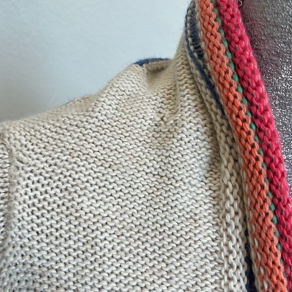 Beautiful Vintage Southwest Ralph Lauren sweater open front cardigan wrap Medium - Picture 6 of 10